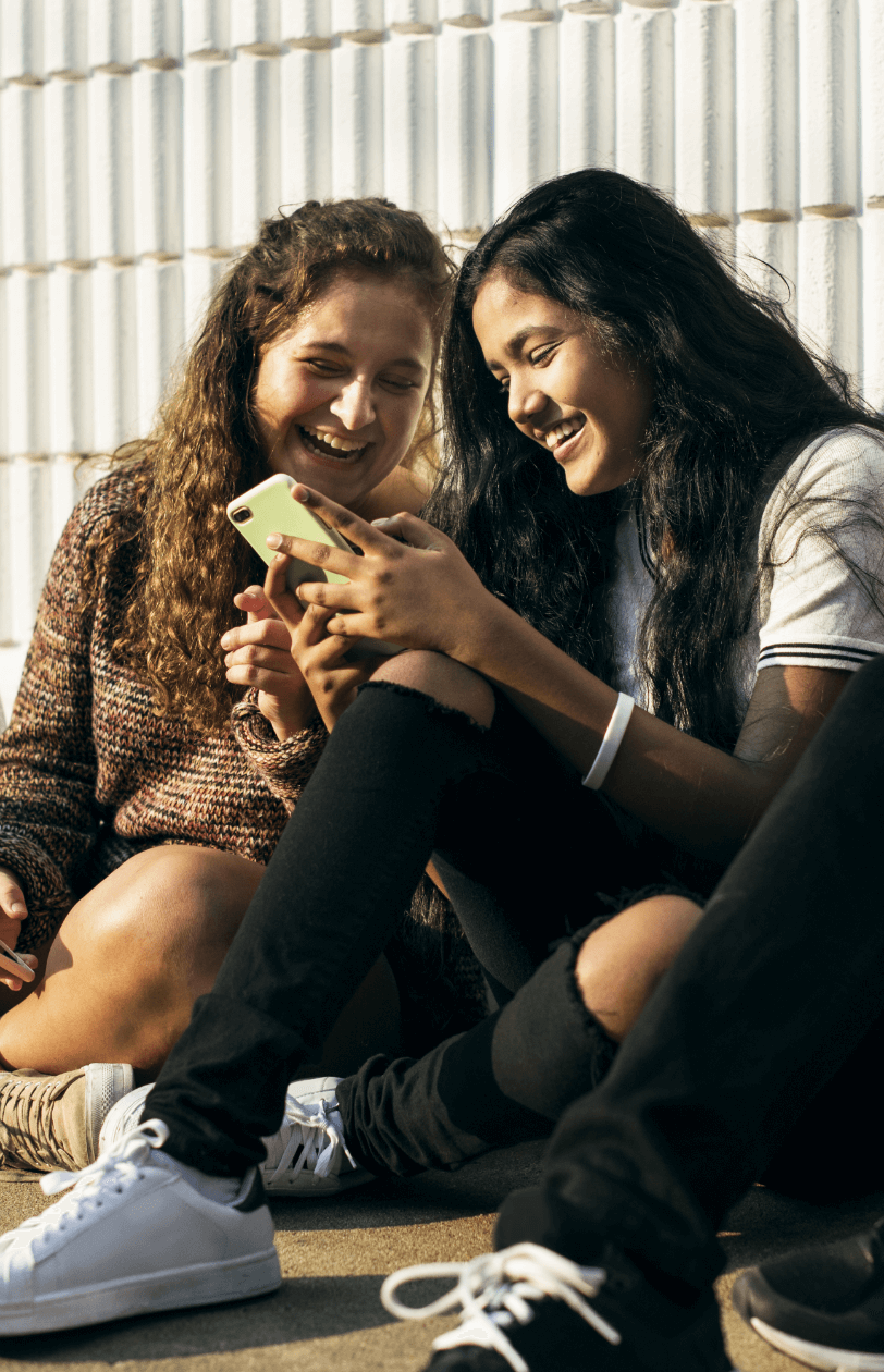 group-young-teenager-friends-chilling-out-together-using-smartphone
